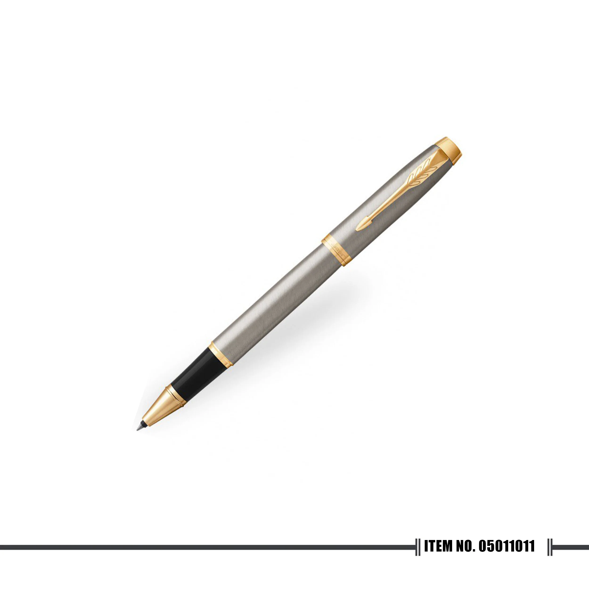 Parker IM Brushed Metal Gold Trim Rollerball