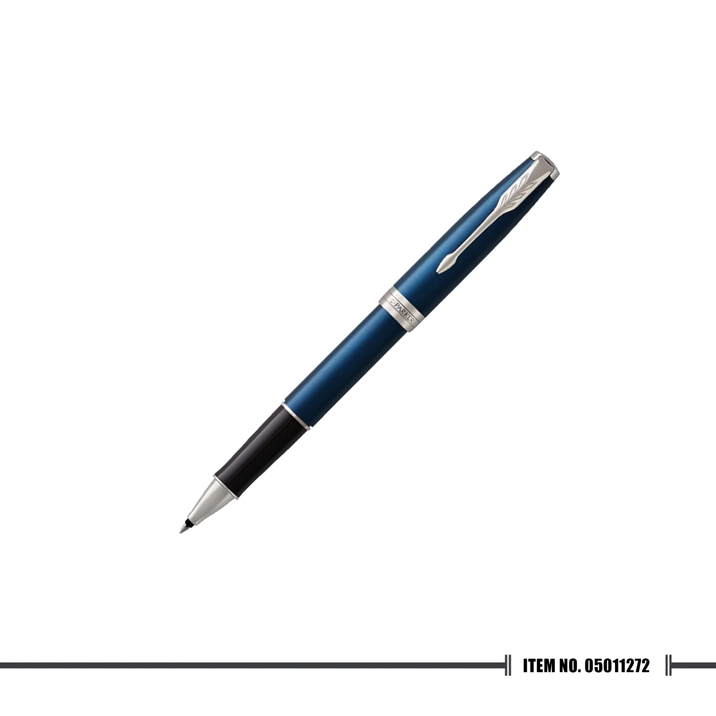 Parker Sonnet 18 Blue Chrome Trim Rollerball - Image 2