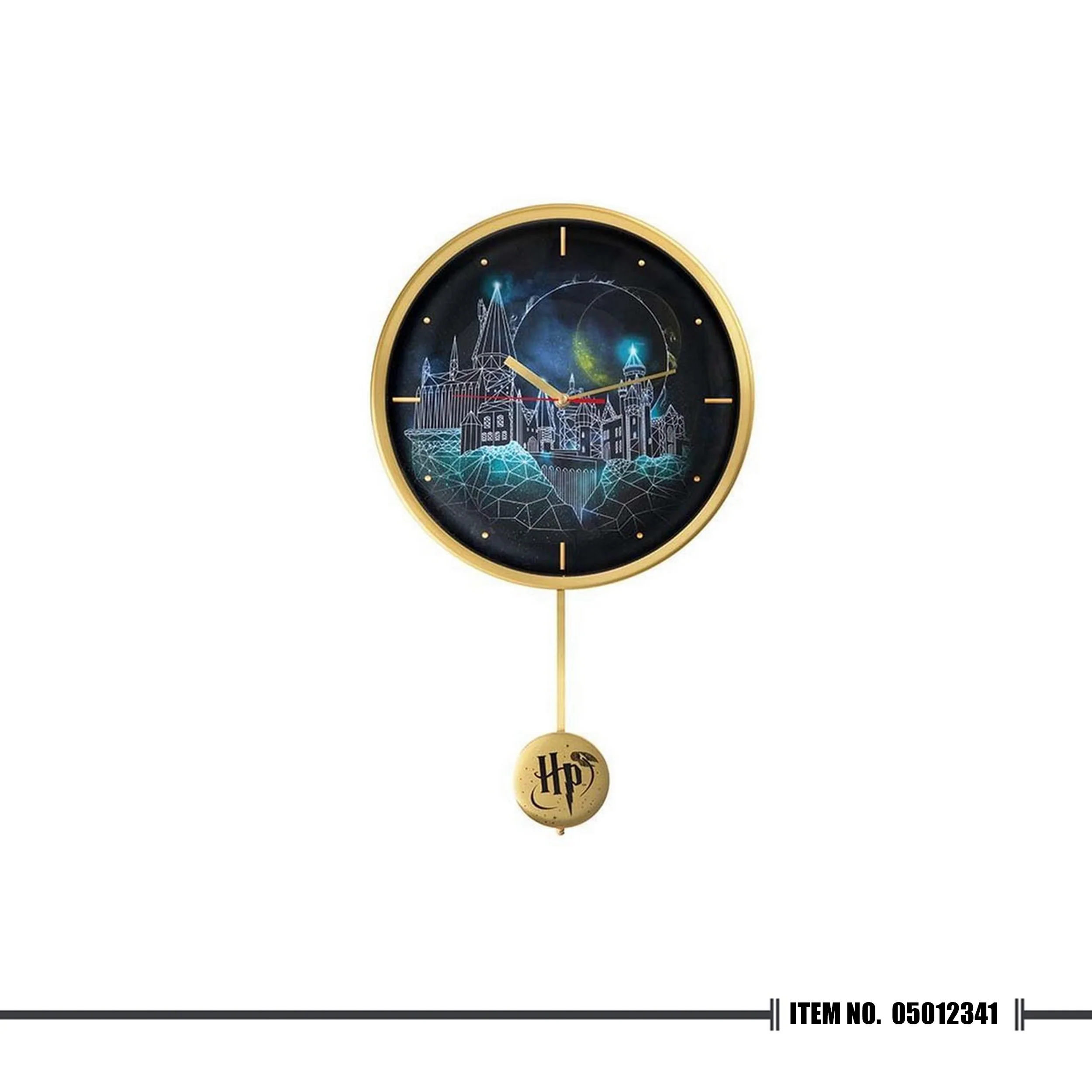 Harry Potter Hogwarts and Golden Snitch Wall Clock