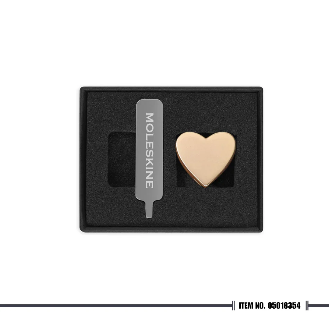 Moleskine Heart Pin - Gold
