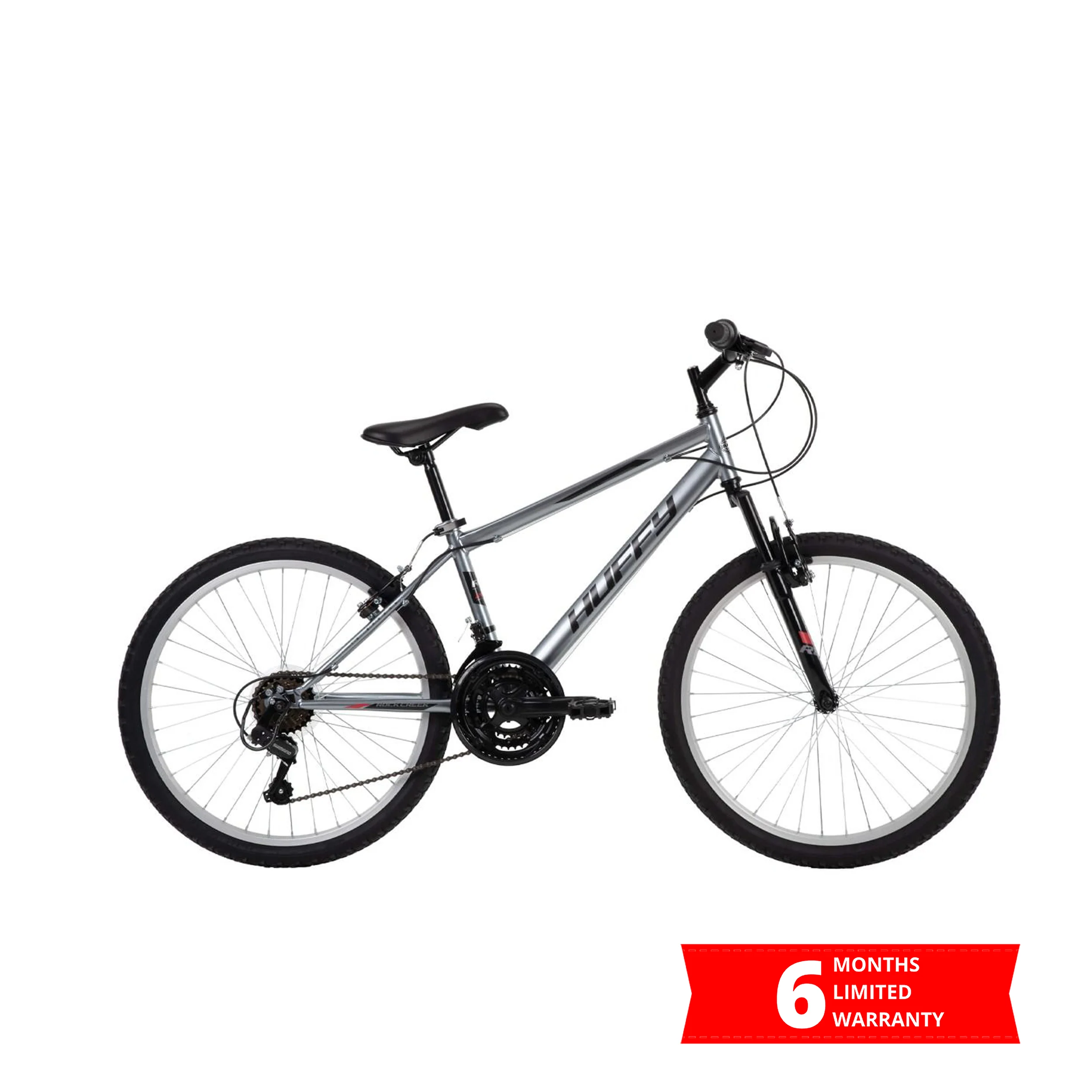[☀️ HUFFY SUMMER PROMO 🚲] 54309-HK Rock Creek 24-Inch  18-Speed Mountain Bike - Gray - Image 3